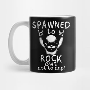 Cute Metalhead Baby: Spawned to Rock Out! Mug